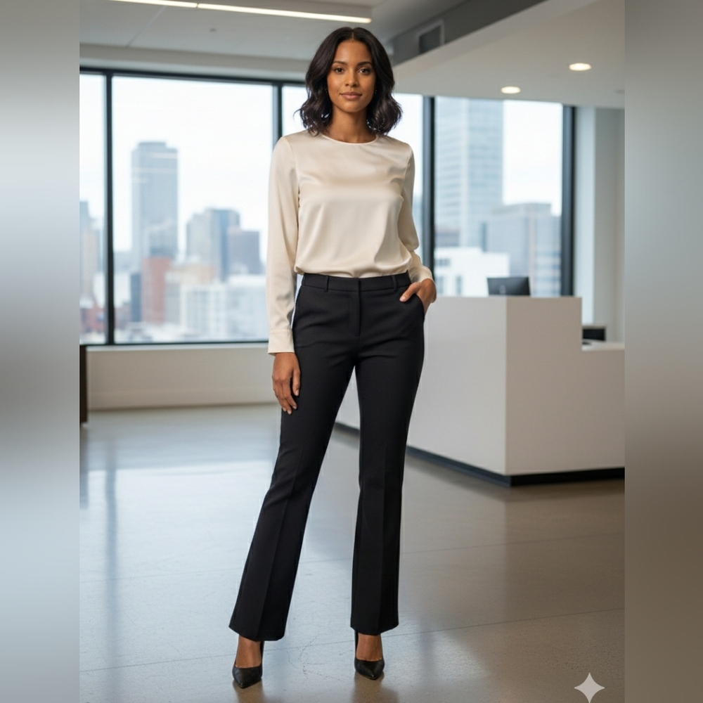 White House Black Market Black Flare Pants